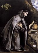 GRECO, El St Francis Meditating USA oil painting artist